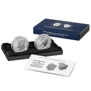 2024-S Reverse Proof $1 Morgan and Peace Silver Dollar 2pc Set Box ,OGP & COA