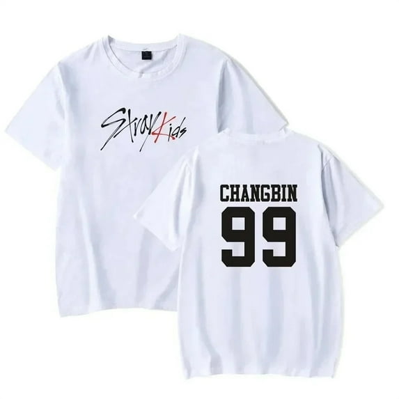 2024 SKZ Stray Kids T-Shirt Unisex Short Sleeve Round Neck Tee Streetwear
