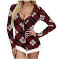 thumbnail image 1 of 2025 Sales Under $65 Teenagers Christmas Gifts Christmas Gifts for Moms Ages 40 Women Christmas Positioned Print Backless Feather Detail Sexy Bodysuit Sexy Lingerie Pajamas, 1 of 8