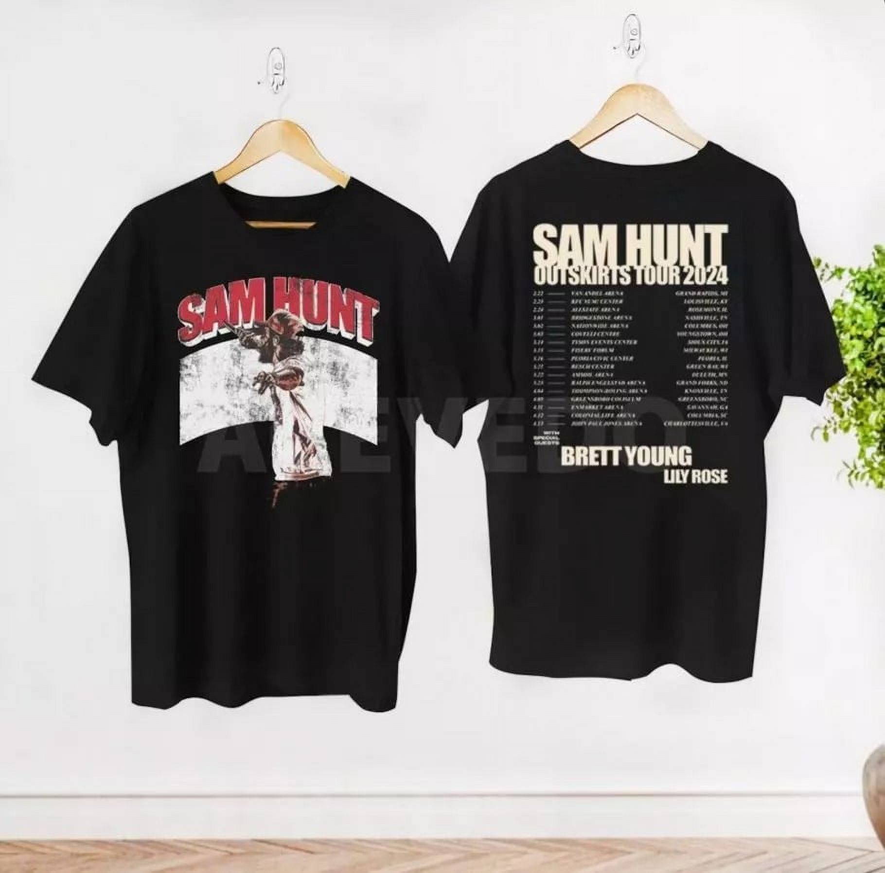 2024 Sam Hunt Outskirts Tour 2 Side TShirt, Sam Hunt 2024 Concert