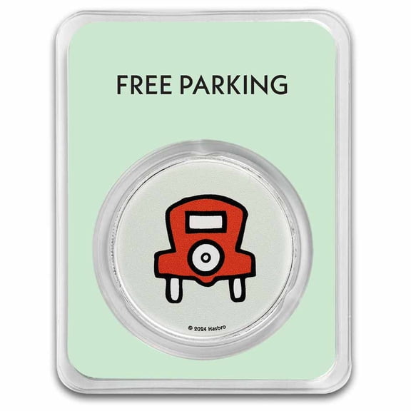 2024 Samoa 1 oz Silver Monopoly Board Space: Free Parking w/ TEP