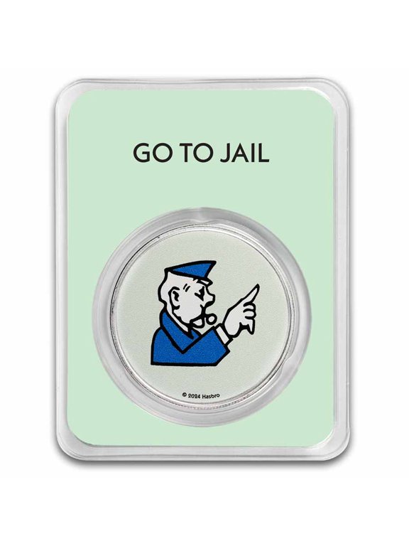 2024 Samoa 1 oz Silver Monopoly Board Space: Go to Jail with TEP
