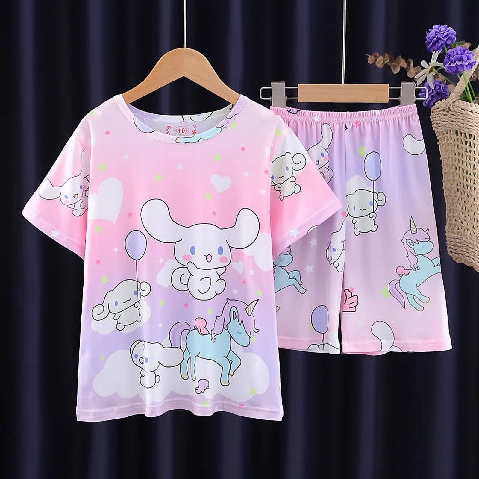 2024 Sanrio Cinnamoroll Children Pajamas Suit Summer Spring Short