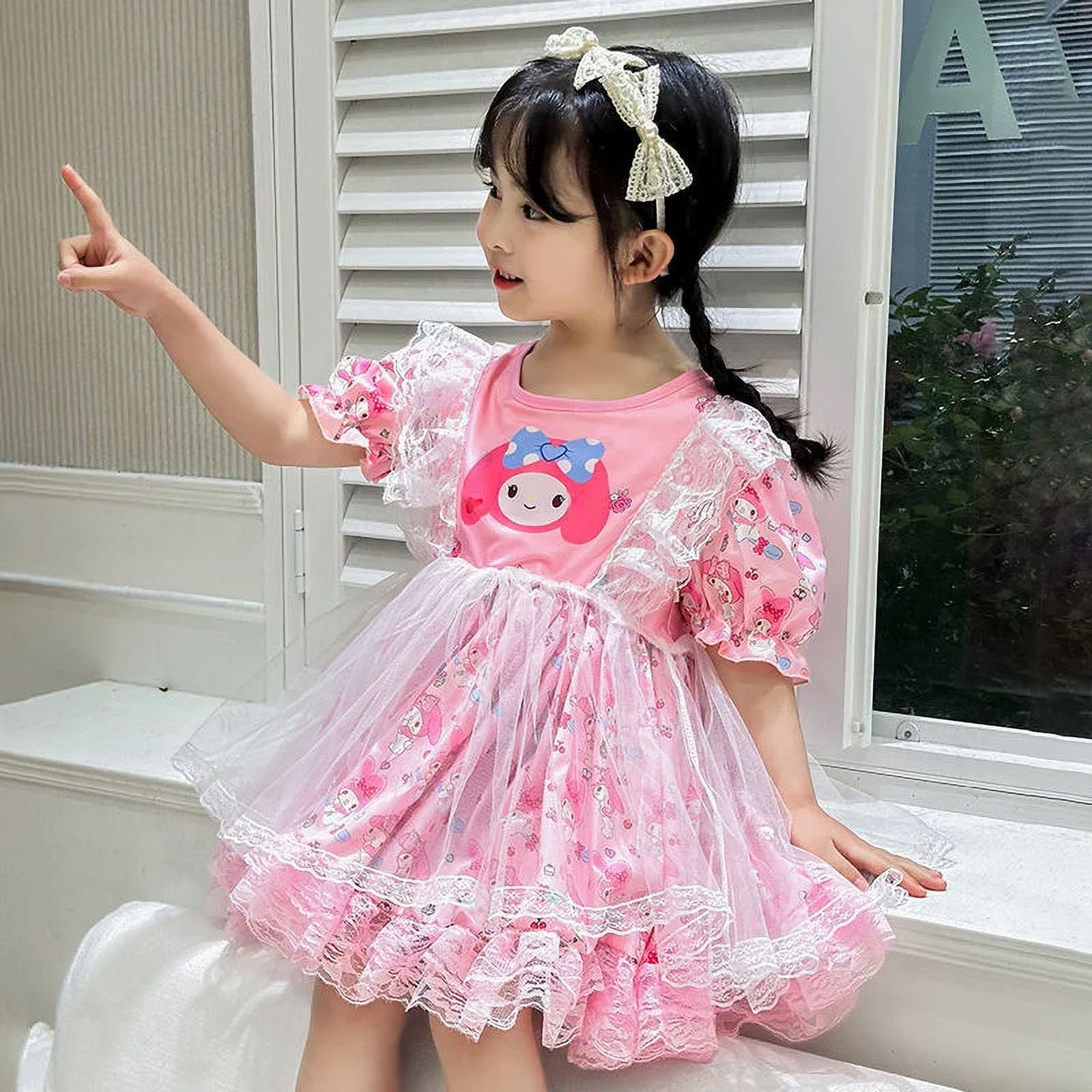 2024 Sanrio Girls Lolita Summer Dress Sanrios Anime My
