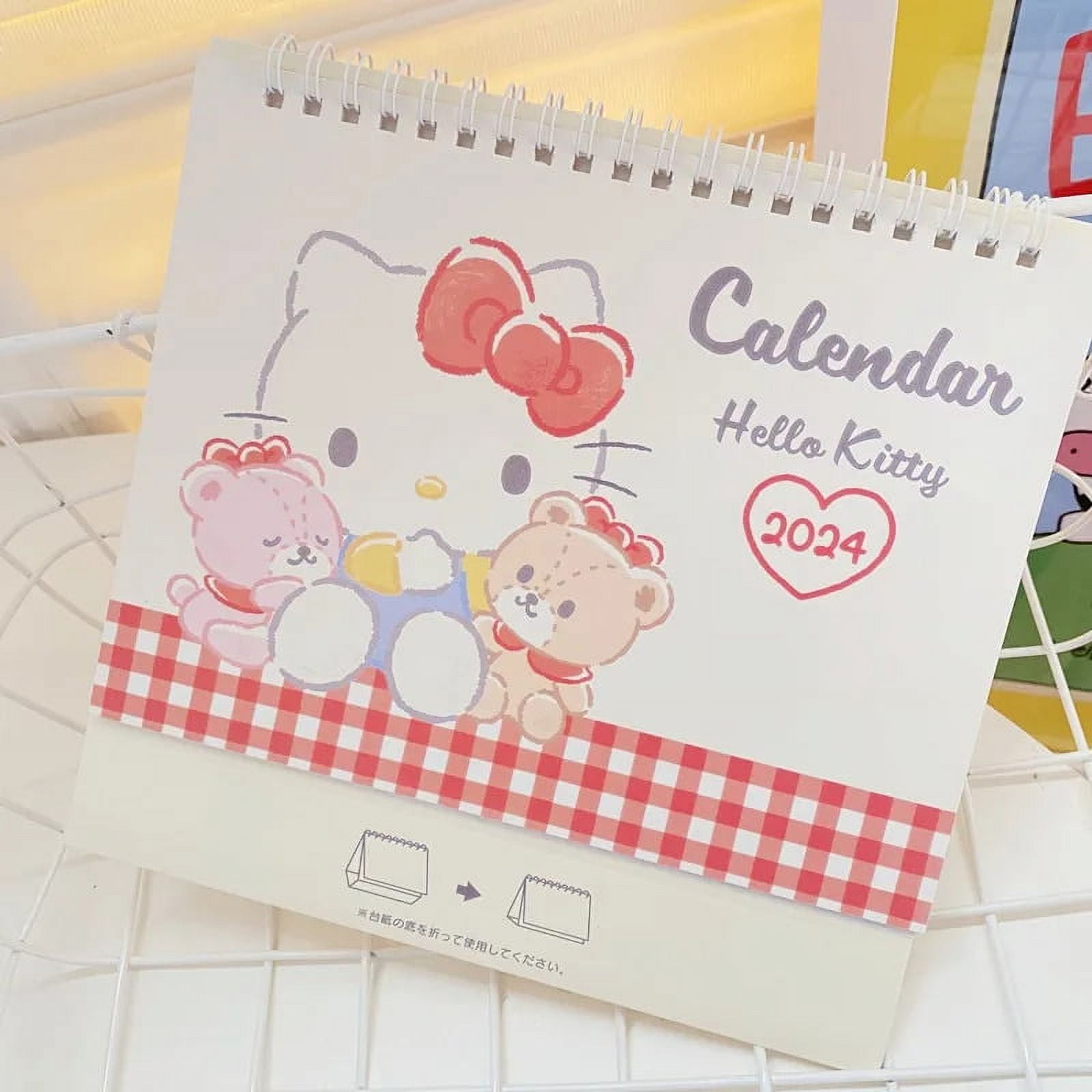 2024 Sanrio Hello Kitty Desk Calendar Anime Kuromi My Melody Standing