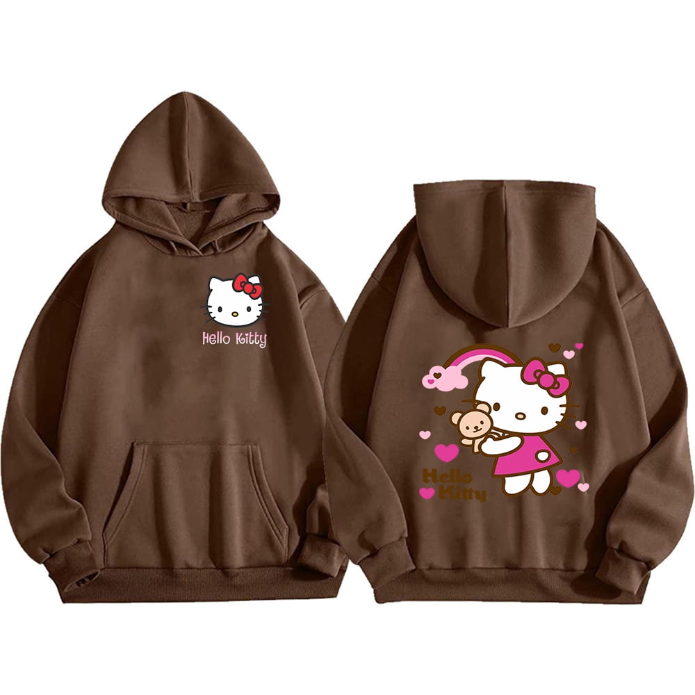 2024 Sanrio Hello Kitty Women's Harajuku Style Hoodie Cute Cartoon