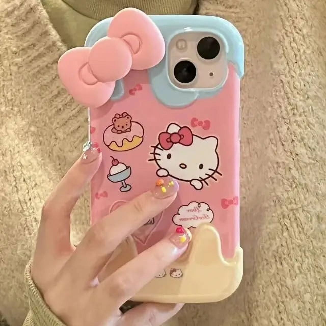 2024 Sanrio Hello kitty 3D Bow Tie Phone Case For Iphone 11 12 13 14