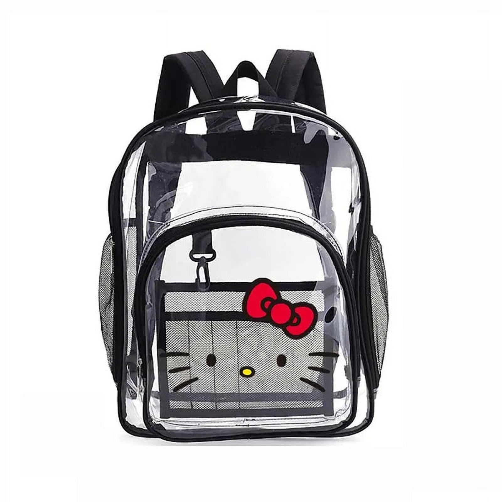 2024 Sanrio Hello kitty transparent backpack outdoor travel bag large waterproof student bag pvc backpack