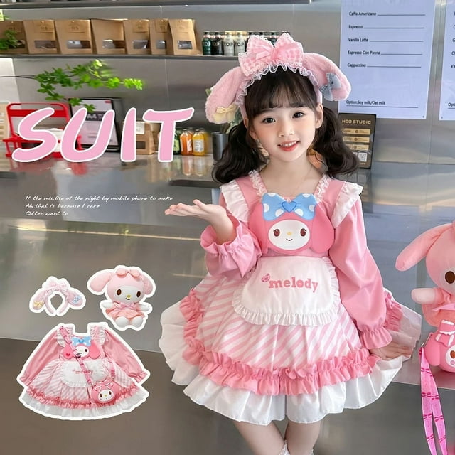 2024 Sanrio Kawali My Melody Dress Loose Anime Autumn Spring Children