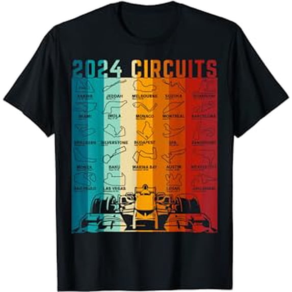 2024 Schedule Formula Racing Formula Car Retro Vintage T-Shirt
