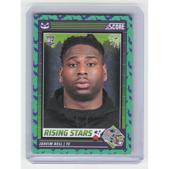 2024 Score-A-Treat Jaheim Bell #20 Rising Stars Green Bats Football Card