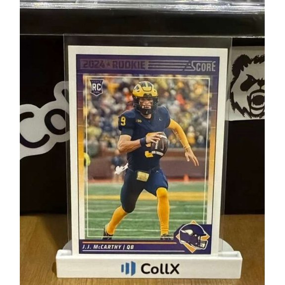 2024 Score J.J. McCarthy #304 Minnesota Vikings Football Card Minnesota Vikings NFL FOOTBALL Trading Card