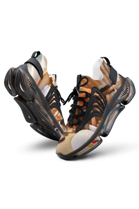 2024 Seashell On The Beach Women Or Men Lace Up Flat Sneakers Female Mesh Walking Footwear