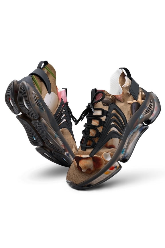 2024 Seashell On The Beach Women Or Men Lace Up Flat Sneakers Female Mesh Walking Footwear