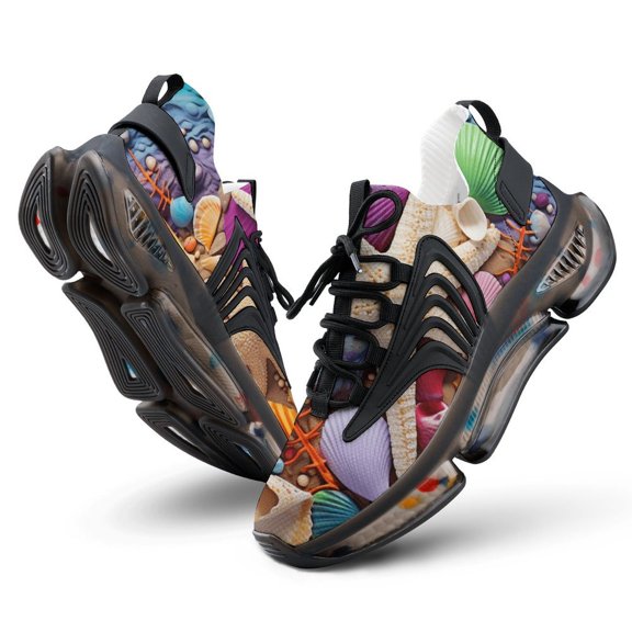 2024 Seashell On The Beach Women Or Men Lace Up Flat Sneakers Female Mesh Walking Footwear
