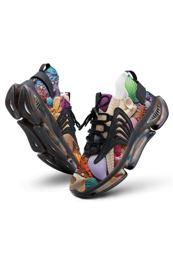 2024 Seashell On The Beach Women Or Men Lace Up Flat Sneakers Female Mesh Walking Footwear