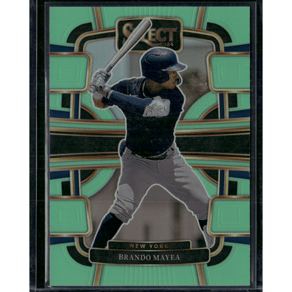 2024 Panini Select Baseball Brando Mayea New York Yankees #64 Concourse Green Prizm 4/49 Baseball Card