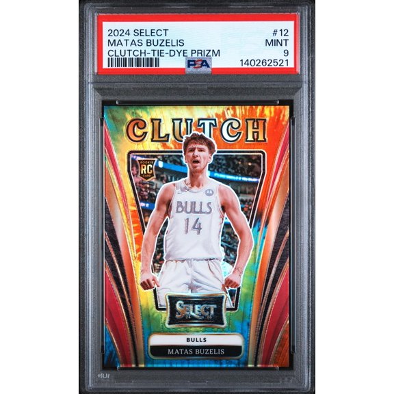 2024 Select Prizms Tie-Dye Matas Buzelis #12 25/25 PSA 9