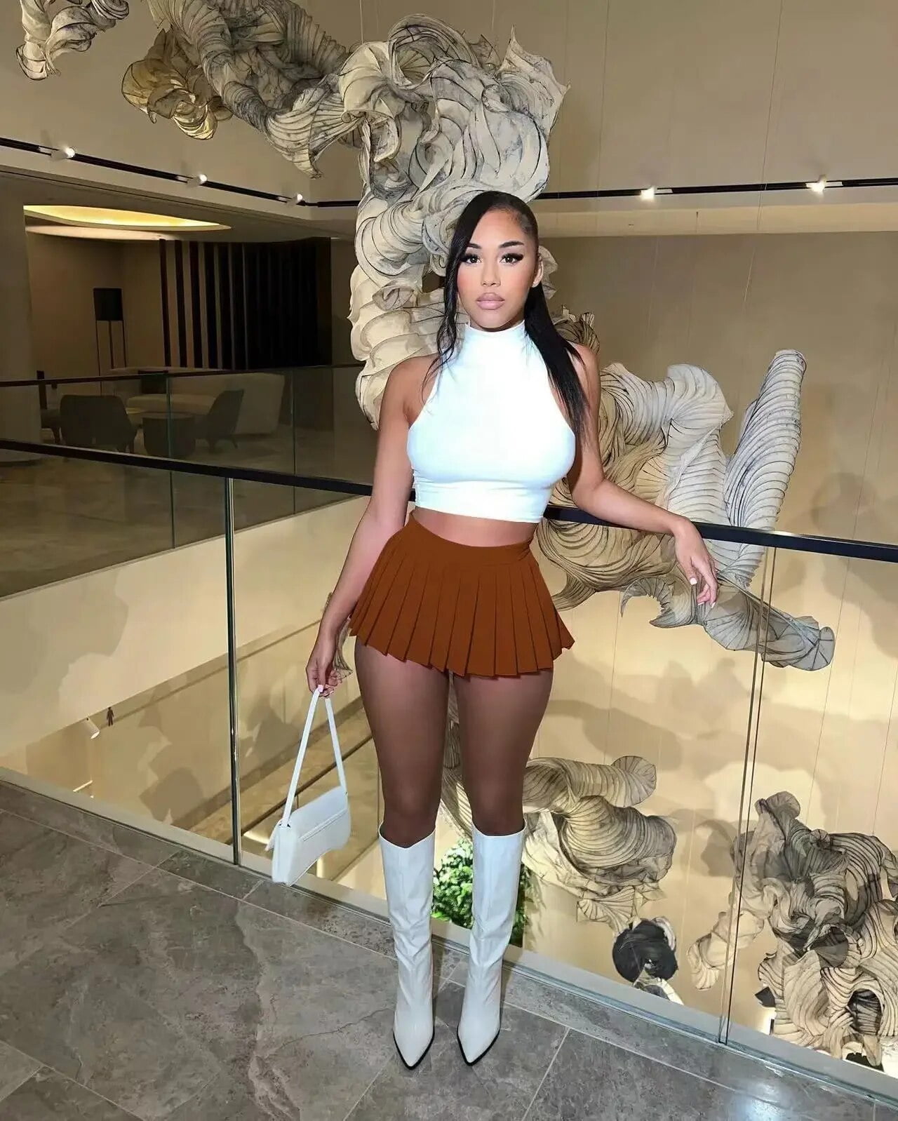 2024 Sexy Mini Pleated Skirts For Women Korean Fashion High