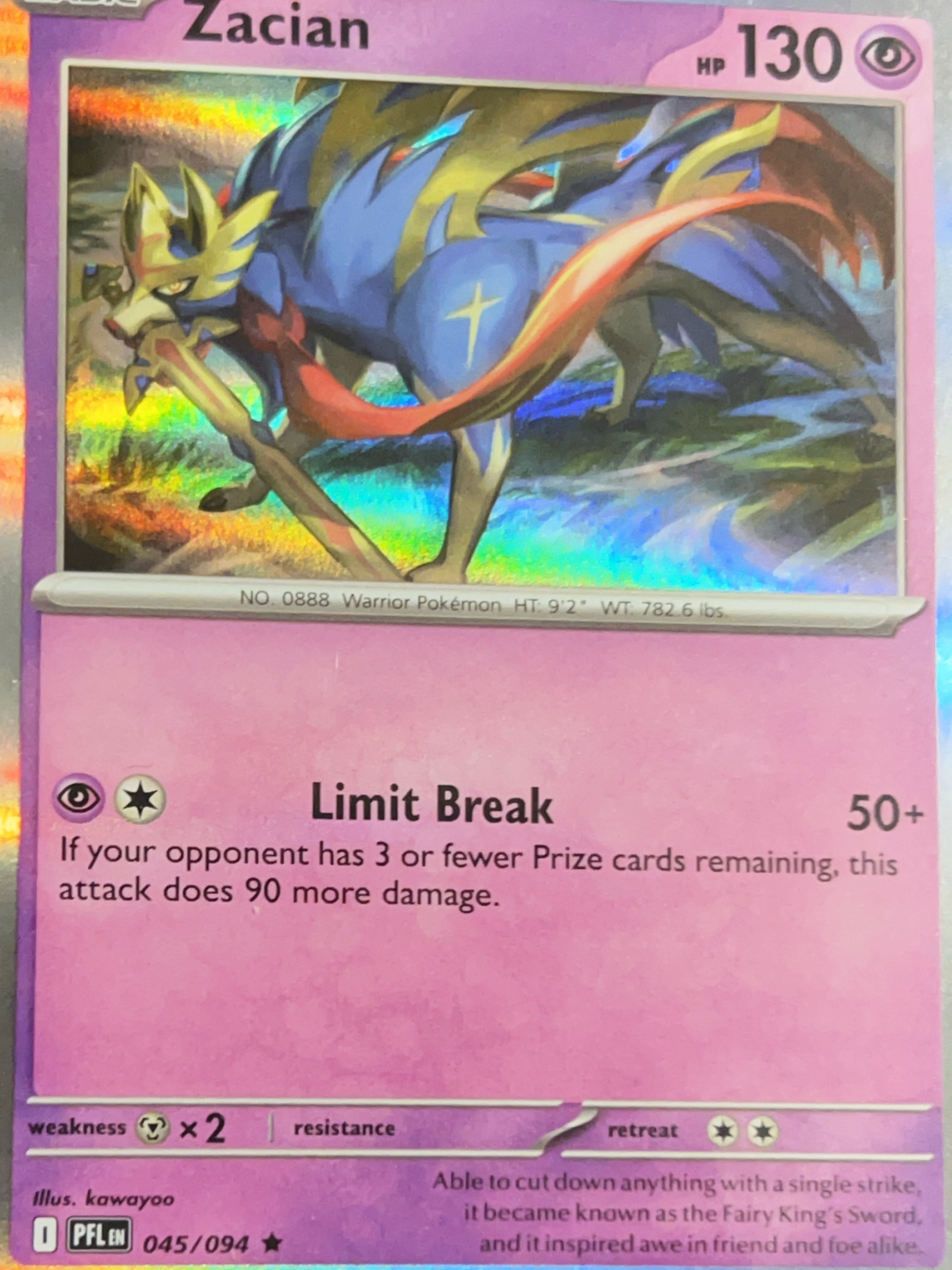 zacian pokemon card Zacian VSTAR 096/159 Crown Zenith Pokemon Card