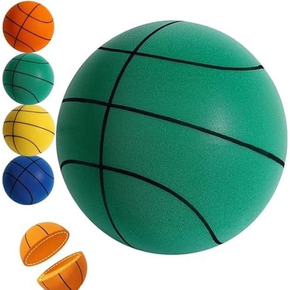 2024 Silent Basketball Dribbling Indoor, Silent Foam Basketball, Indoor Training Foam Ball No Noise No Sound Basketball
