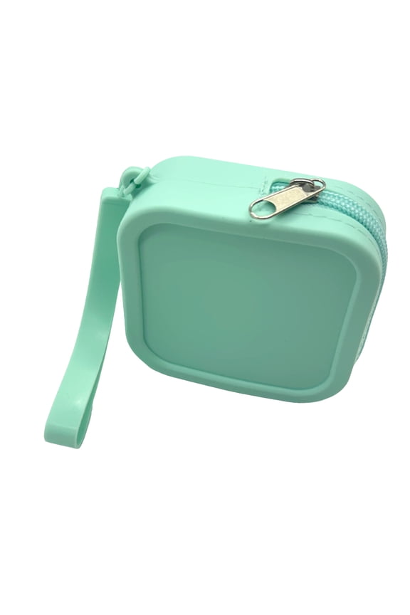 2024 Silicone Cosmetic Bag Wallet Lightweight Slim Design RFID Blocking Card ID Zippered Water Key Ring Front Pocket For Women Credit Cards