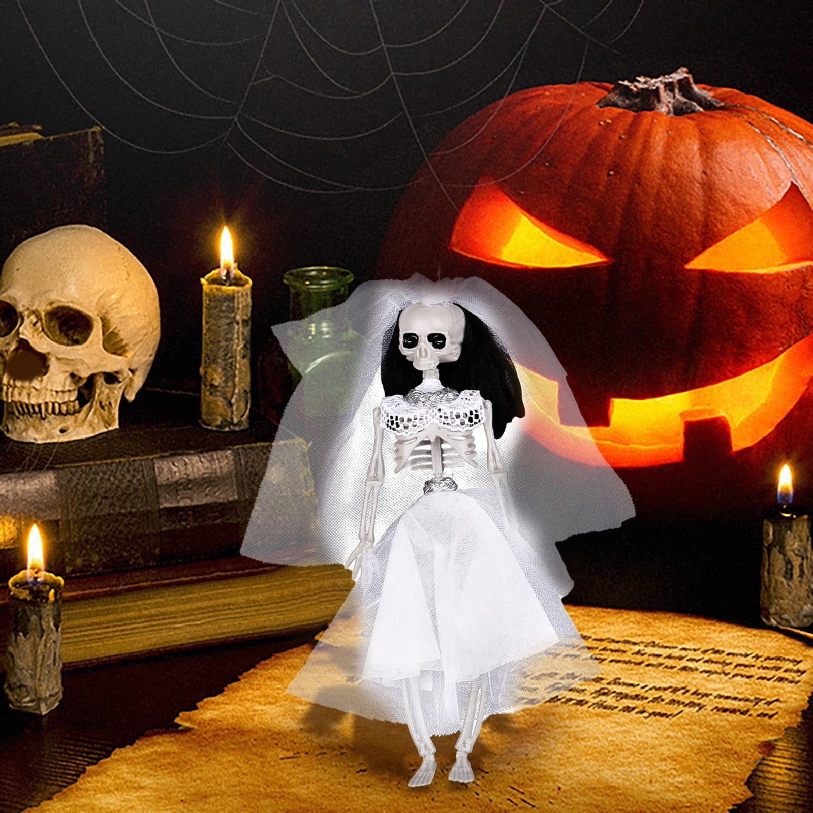 2024 Skeleton Bride And Groom Ornaments Secret Room Bar Party Scene
