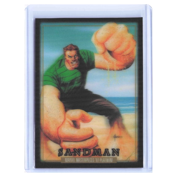 2024 SkyBox Marvel Masterpieces '92 Platinum Sandman #77 Lenticular Marvel Trading Card