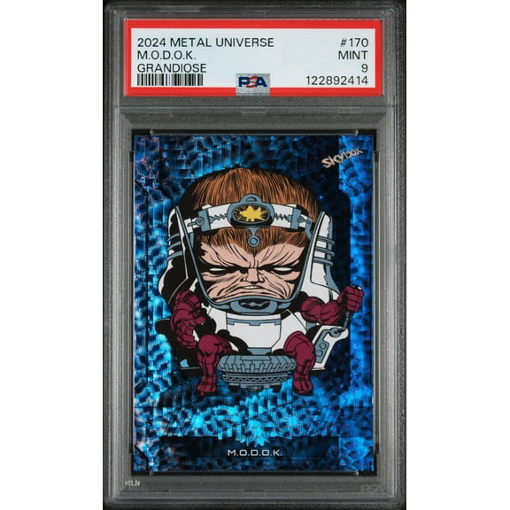 2024 Skybox Metal Universe Avengers M. O. D. O. K. #170 PSA 9