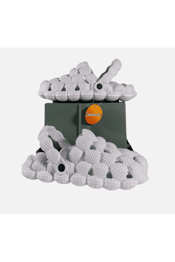 2024 Slip-On White, Size 10 Bubble Slides with Strap, Trendy Bubble Shoes with Ankle Strap, Bubble Slippers with Back Strap