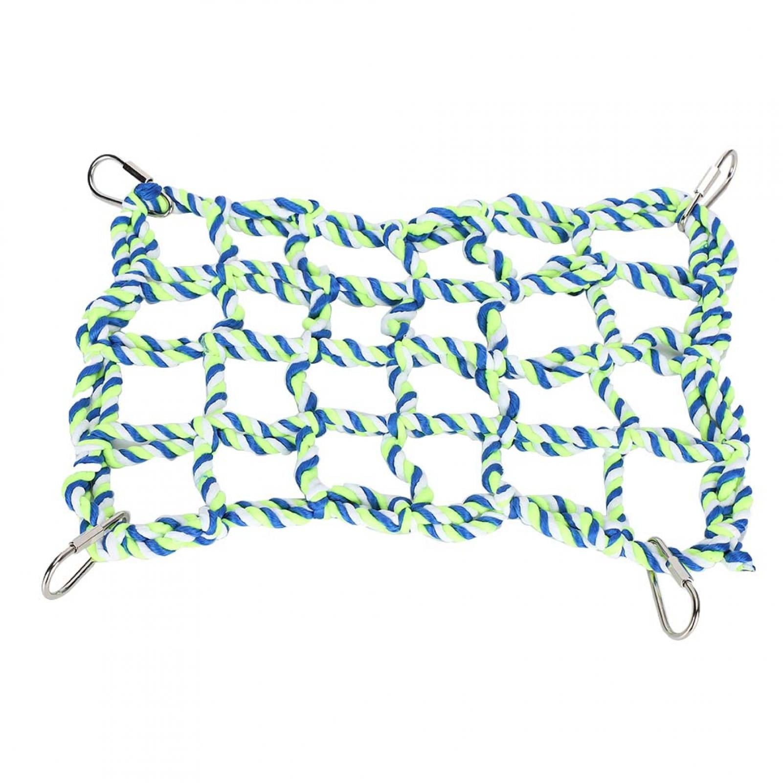 2024 Small Pet Hammock Woven Rope Mesh Climbing Net for Parrot