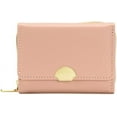 thumbnail image 1 of 2024 Small Trifold Leather Wallet with Coin Pocket - Coin Zipper Purse with Card Holder Multi-functional Women's Wallet (Green), 1 of 7