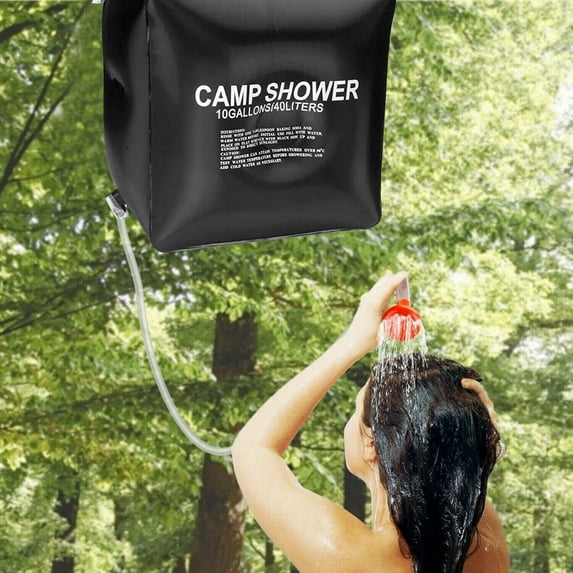 2024 Solar Camping Shower Bag, 10 Gallons/40L Portable Camping Shower Bag with On/Off Switchable Shower Head for Camping Traveling