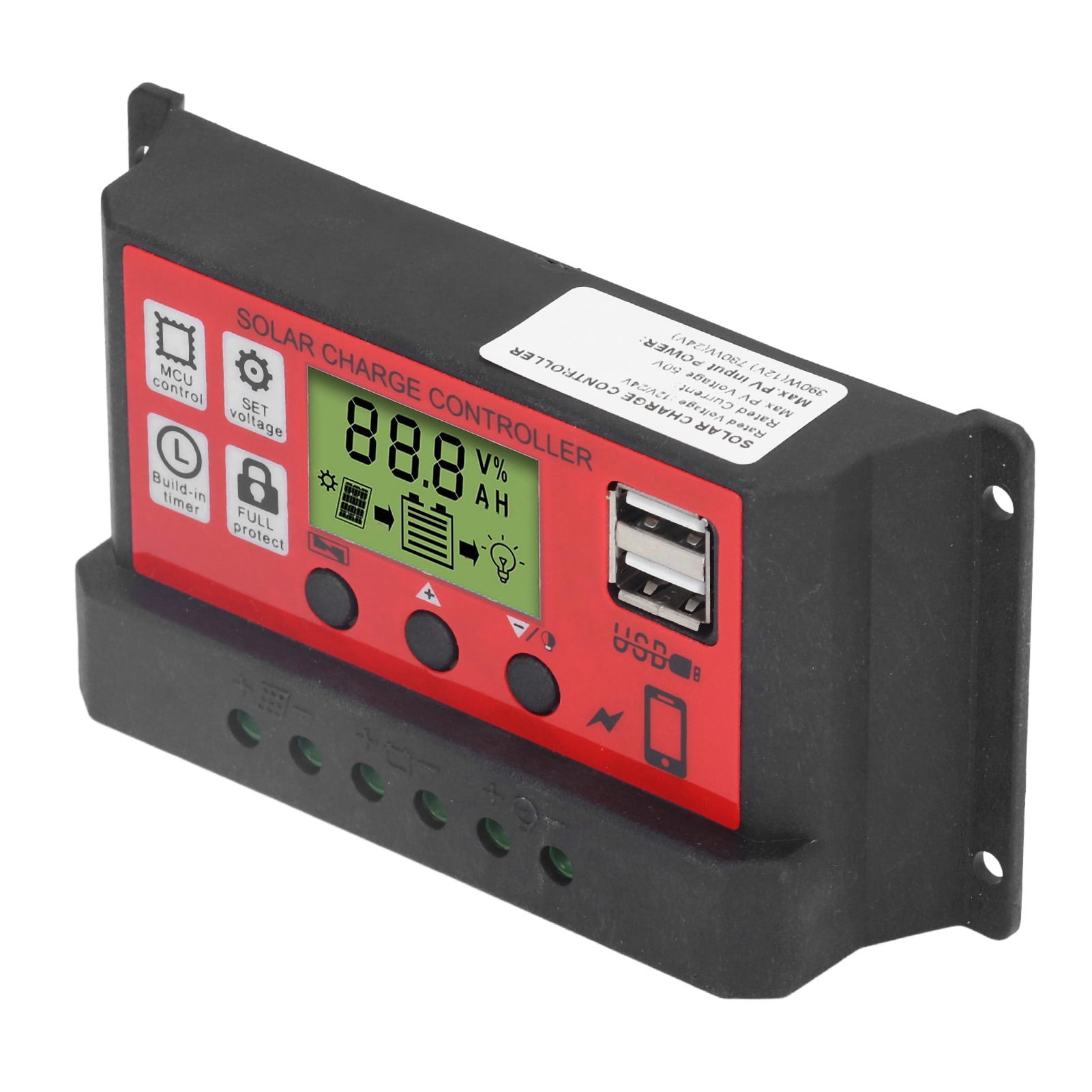 2024 Solar Charge Controller Adjustable Solar Panel Battery Intelligent