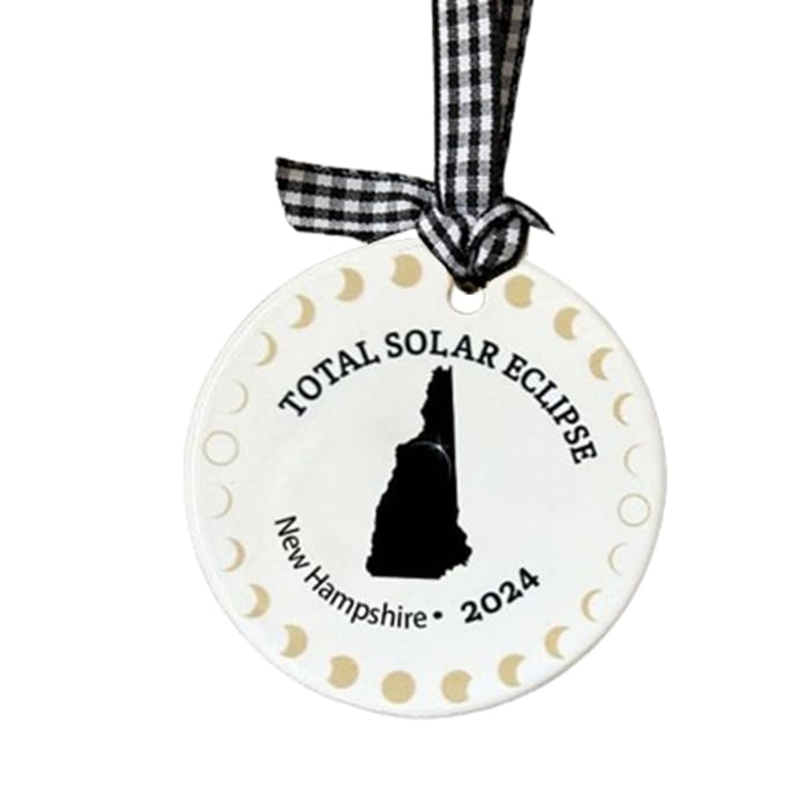 2024 Solar Eclipse Decoration Acrylic Path of Totality States Ornament