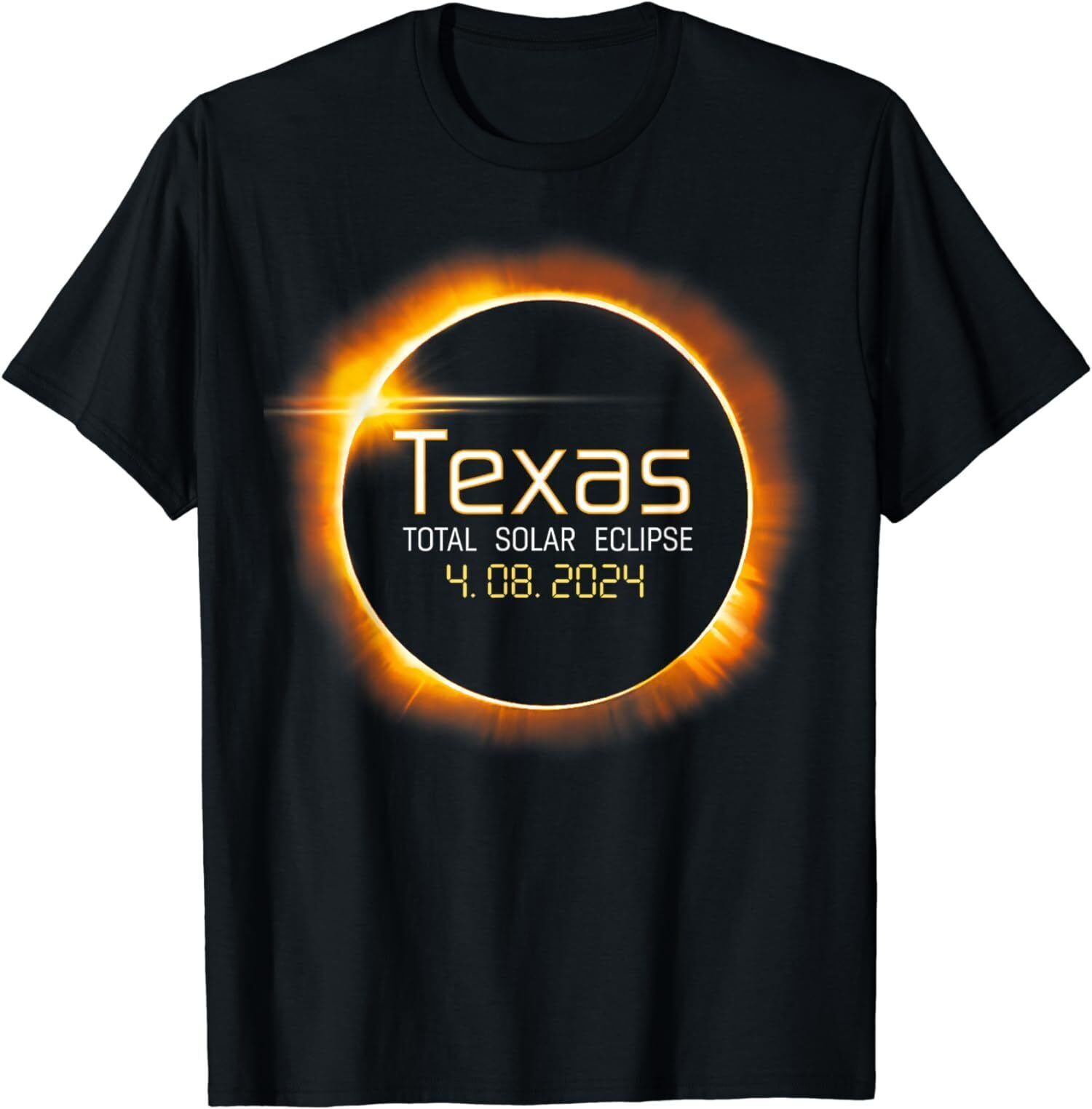2024 Solar Eclipse Texas State USA Totality Unisex TShirt