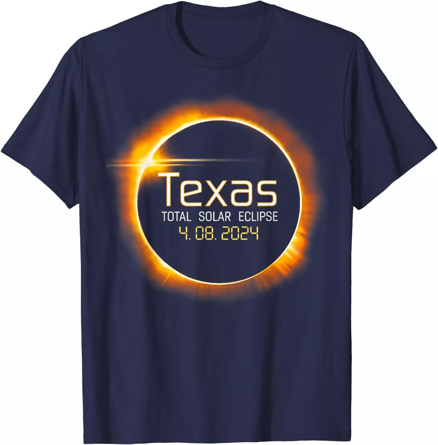 2024 Solar Eclipse Texas State USA Totality Unisex TShirt