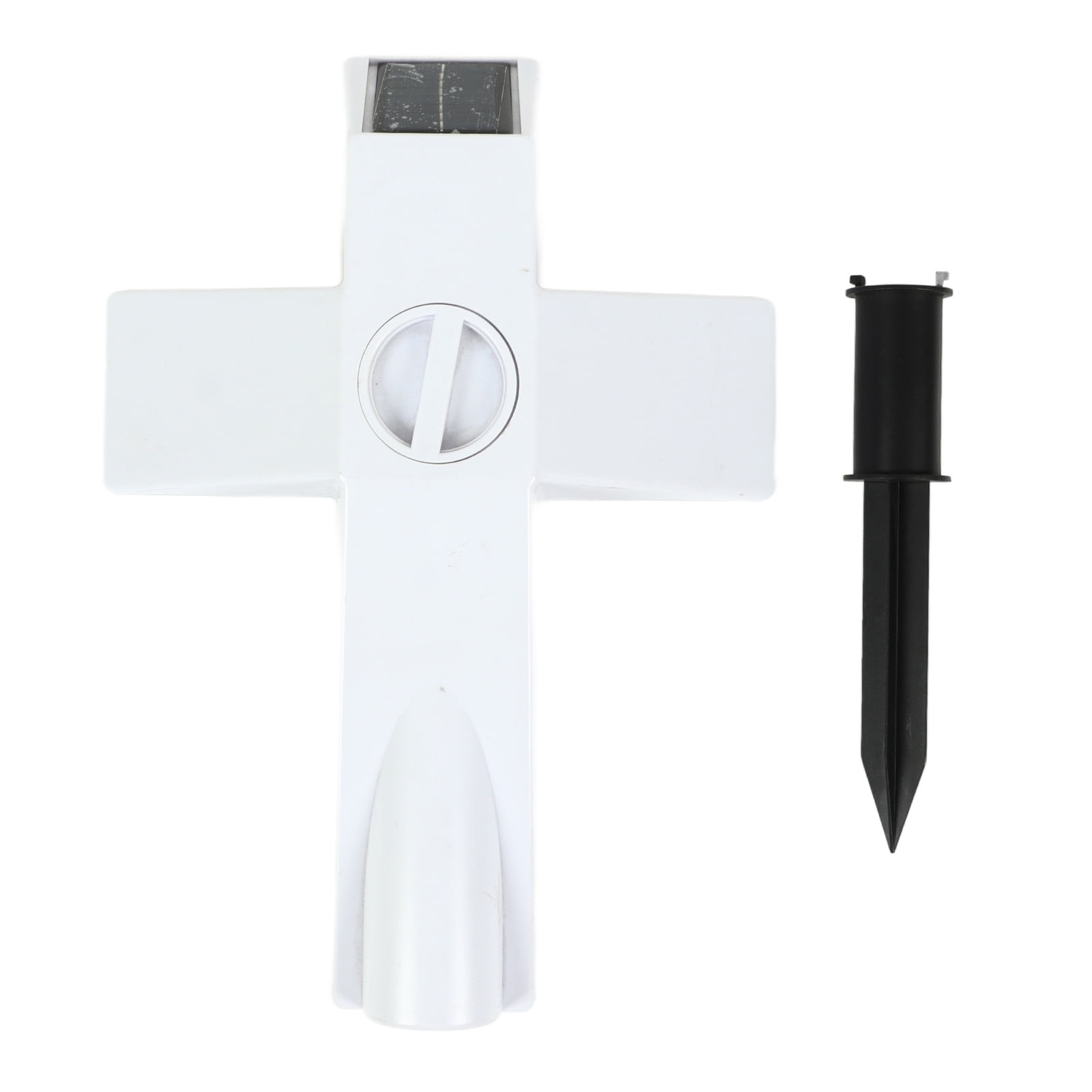 2024 Solar Powered LED Cross Lights Graveside Memorial Headstone Stake