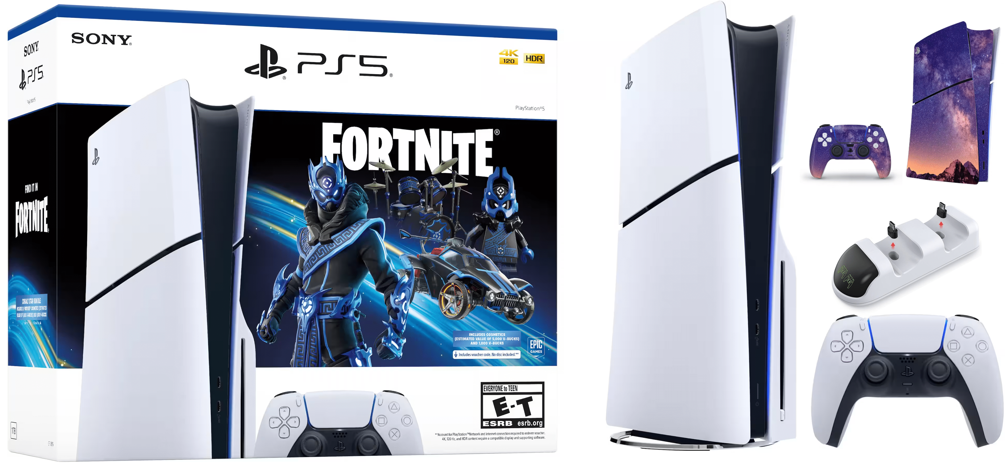 PlayStation 5 Disc Edition – Fortnite Cobalt Star Bundle