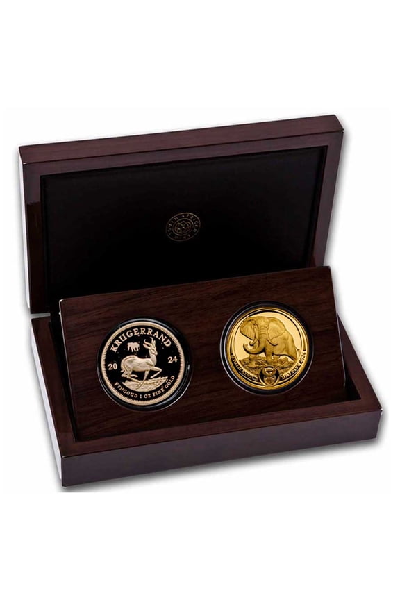 2024 South Africa 2-Coin Gold Krugerrand & Elephant Proof Set