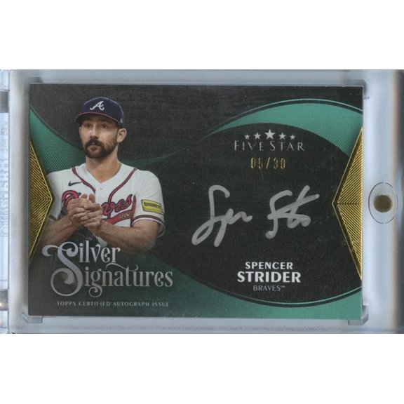 2024 Topps Insert Hard Signed Spencer Strider Auto Near Mint Braves Baseball Card