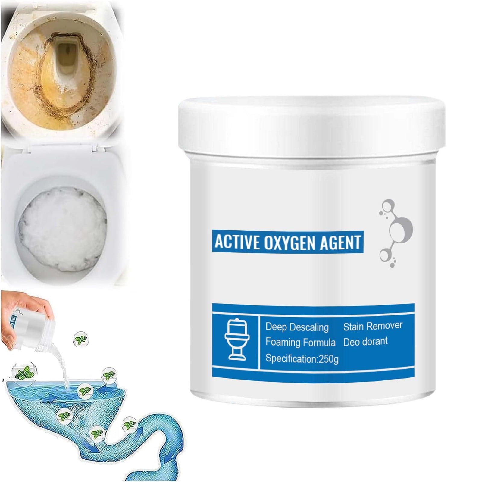 2024 Splash Foam Toilet Cleaner, Active Oxygen Agent, Powerful