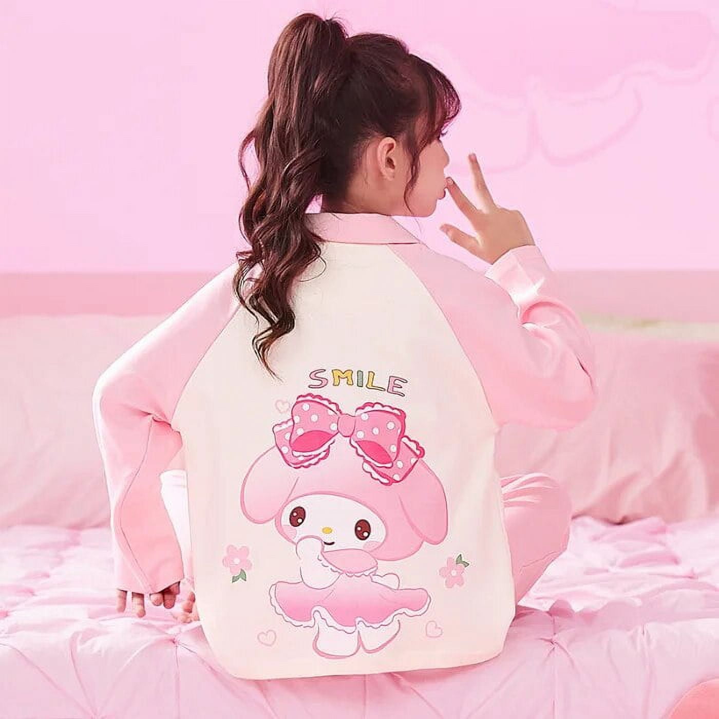 2024 Spring Autumn Miniso Kids Sleepwear Kawaii Anime Kuromi