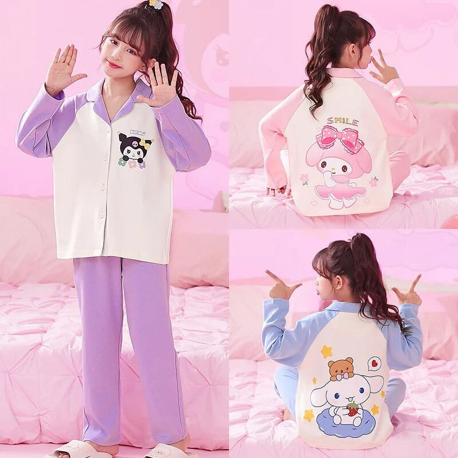 2024 Spring Autumn Miniso Kids Sleepwear Kawaii Anime Kuromi ...