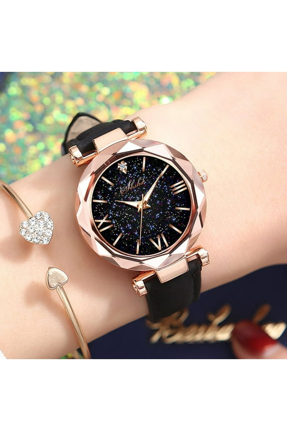 2024 Spring Style Gaiseeis Women Stars Little Point Frosted Belt Watch Dotted with Roman Scale Fashion Luxury Watches for Women Ideal Gifts for Girlfriends