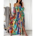 thumbnail image 1 of 2024 Spring/Summer New Evening Dress European and American Printed Dress V-neck Pullover Retro Long Sleeved Long Skirt Dresses, 1 of 7
