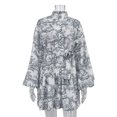 2024 Spring and Autumn New Chinese Style Ink Print Short Dress Puff
