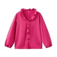 HHH 2024 Spring and Summer New Long Sleeve Ruffle Blouse Women's Shirt