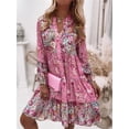 thumbnail image 1 of 2024 Spring and Summer New Women's Printing Splicing Skirt Layered Mini Dress Fashion, 1 of 7