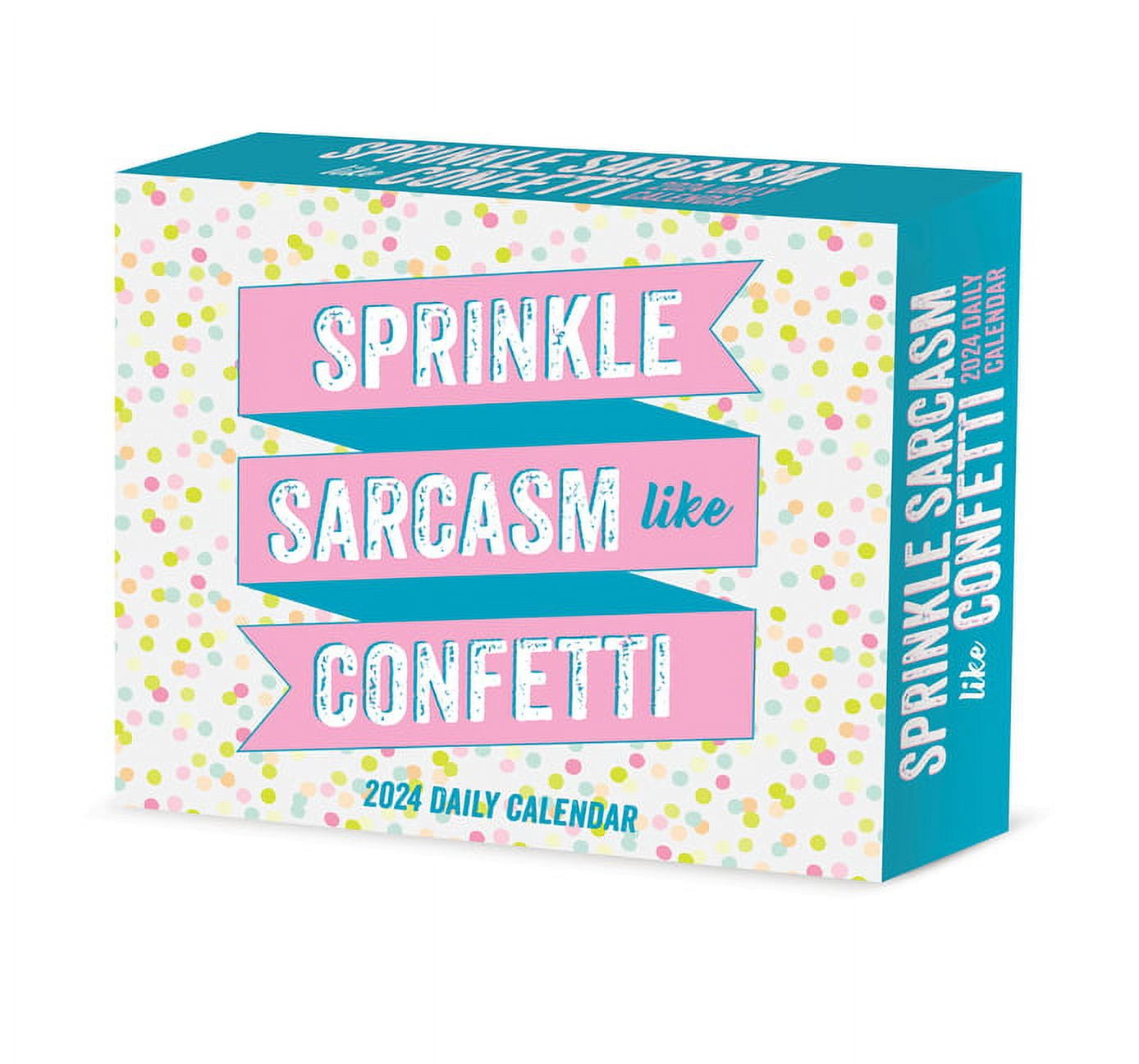 2024 Sprinkle Sarcasm Like Confetti Daily Box Calendar (Other